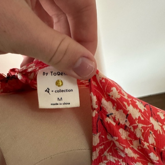 By Together Red Mini Dress with Tassel Tie - Picture 5 of 9